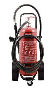 EXTINCTEUR 25 KG ABC POUDRE SUR ROUES
