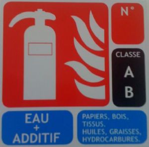 Panneau Signalétique Extincteur Eau + additifs